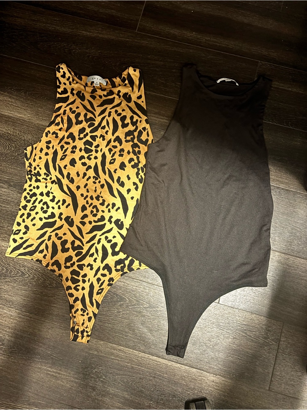 GAZE Black Sleeveless Bodysuit